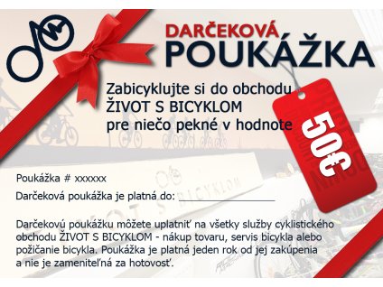 Darčeková poukážka 50 EUR