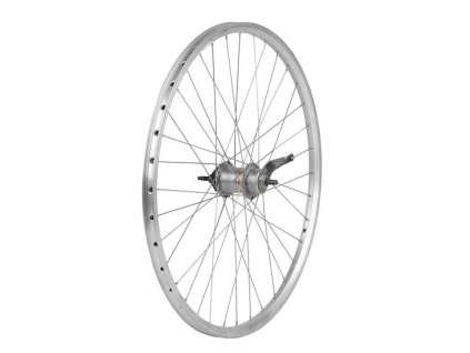 DEMA Nexus 28 zadné koleso s radením, strieborné