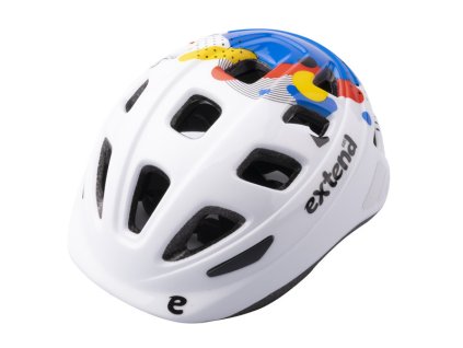 Extend COBBY prilba, multi-biela-čierna XS/S (48-50 cm)