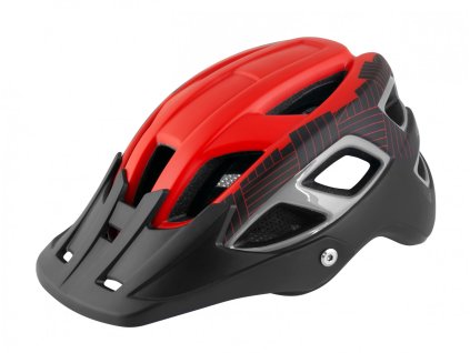 FORCE AVES MTB prilba na bicykel, červeno-čierna matná