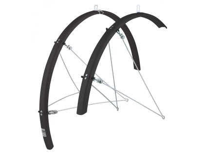 FORCE blatníky 36 Aluflex cestné XL + vzpery, čierne