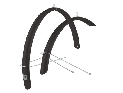 FORCE blatníky 48 Aluflex ECO trekking 28" + vzpery, čierne