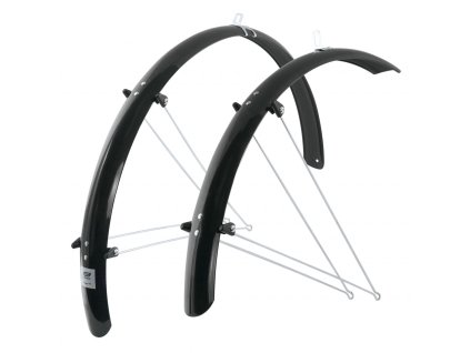 FORCE blatníky 58 Aluflex trekking 28" + vzpery, čierne