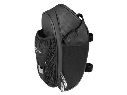 FORCE brašňa pod sedlo FUSE + púzdro fľaše, čierna