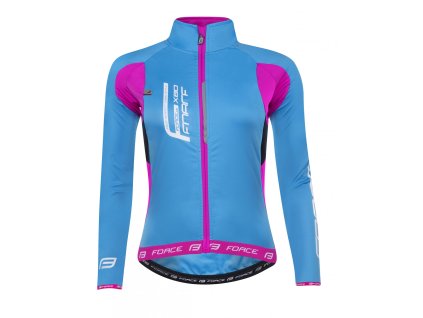 Force bunda dámska X80, tenký softshell, modro-ružová