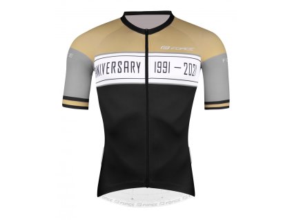 Force dres anniversary krátky rukáv, čierno-zlatý