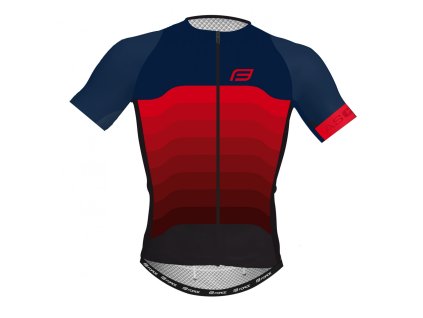 Force dres ascent, krátky rukáv, modro-červený