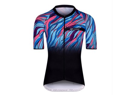 FORCE dres LIFE krátky rukáv, čierno-modro-ružový
