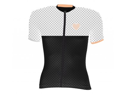 FORCE dres POINTS dámsky krátky rukáv, čierno-biely