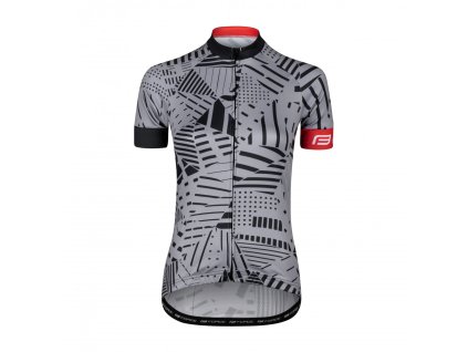 Force dres shard dámsky, krátky rukáv, šedo-čierny