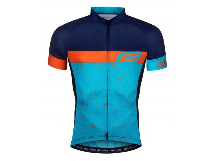 FORCE dres SPRAY krátky rukáv, modro-oranžový