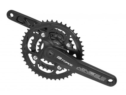 FORCE kľuky NINE3.2 Al 44/32 / 22Z 175mm, čierne