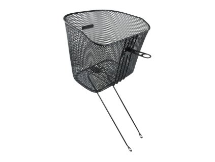 FORCE košík predný so vzperami, čierny