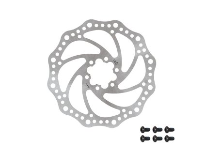 FORCE kotúč brzdový 140 mm, 6 dier, strieborný