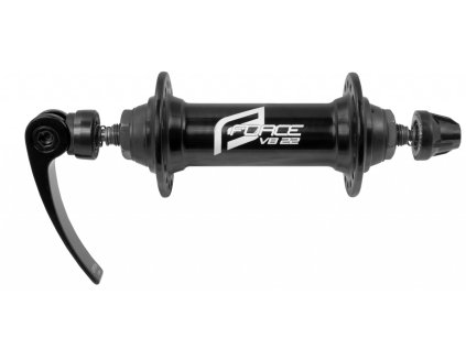 FORCE náboj predný F. VB s gumovou krytkou, čierny