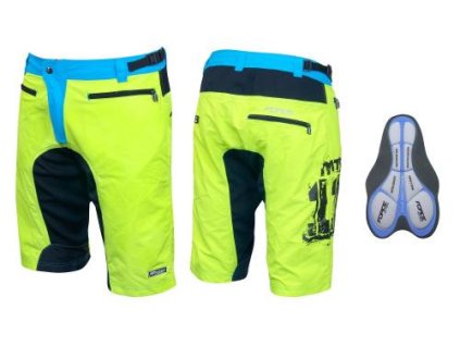Force nohavice MTB-11 krátke s odnímateľnou vložkou, fluo