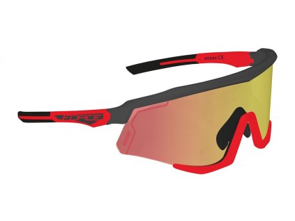 FORCE okuliare SONIC čierno-červené, červené zrkadlové sklá