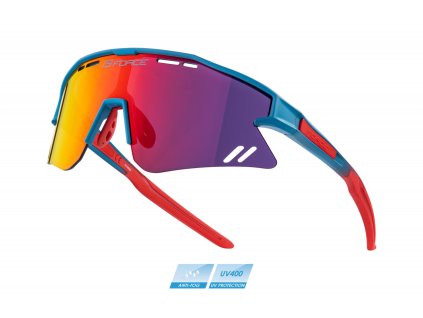 FORCE okuliare SPECTER modro-červené, červené zrkadlové sklo