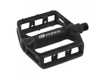 FORCE pedále BMX HOT hliníkové, čierne