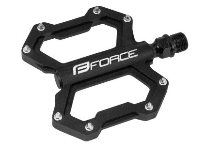 FORCE pedále WHIRL hliníkové, priemyselné ložiská, čierne