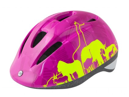 FORCE prilba FUN ANIMALS detská, fluo-ružová