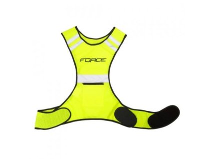 FORCE reflexná vesta SPORT do pásu, na suchý zips, fluo