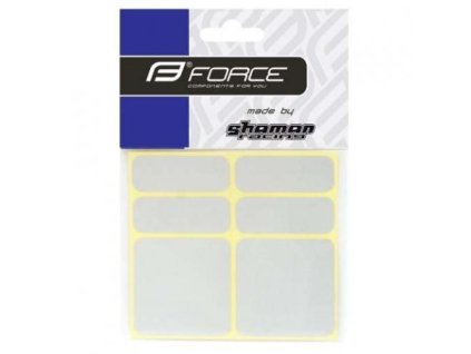 FORCE reflexné nálepky - sada, strieborné, 6 ks