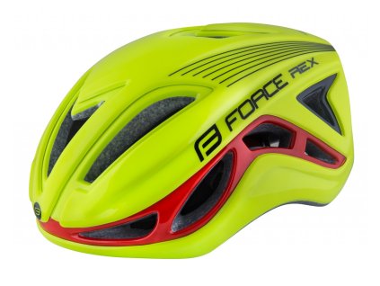 FORCE REX prilba, fluo-červená