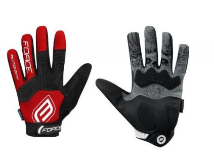 FORCE Rukavice MTB AUTONOMY 17 čierno-červené