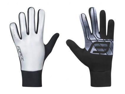 FORCE rukavice REFLECT, celoreflexné