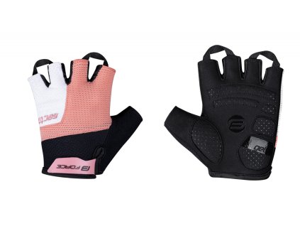 FORCE rukavice SECTOR LADY gel, čierno-broskyňové