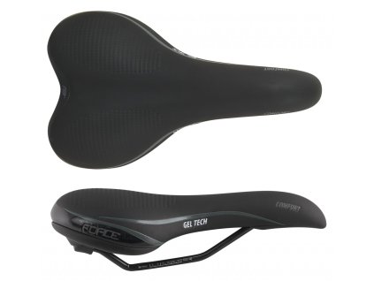 FORCE sedlo COMFORT GEL TECH, čierne