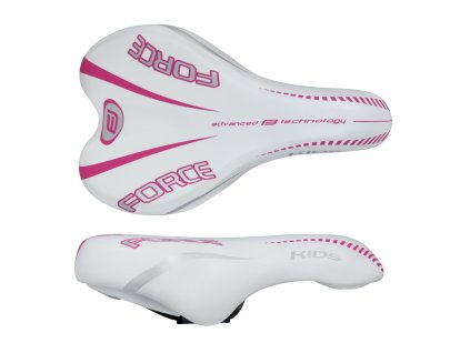 FORCE sedlo KIDS 16-20" detské, bielo-ružové