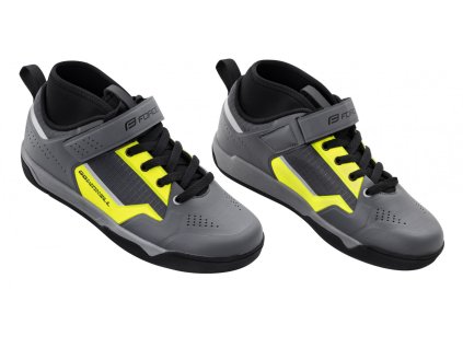 FORCE tretry DOWNHILL, šedo-fluo