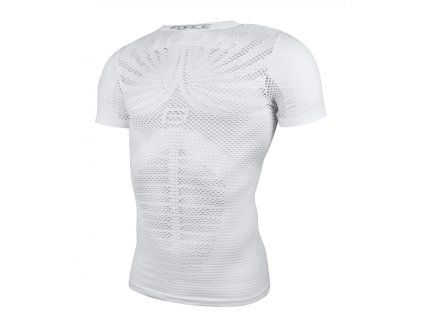 FORCE tričko funkčné SWELTER krátky rukáv, biele
