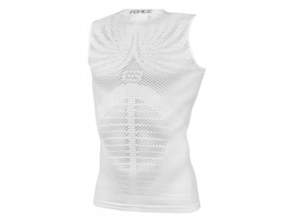 FORCE tričko funkčné TOPIC, bez rukávou biele