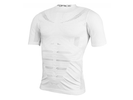 FORCE tričko funkčné WIND krátky rukáv, biele