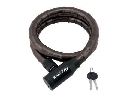 FORCE zámok článkový, bez držiaka, 80cm / 18mm, čierny