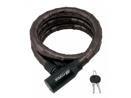 FORCE zámok článkový, bez držiaku, 150cm / 18mm, čierny