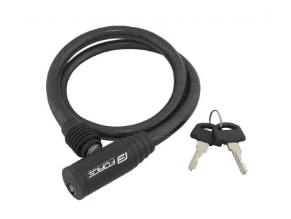 FORCE zámok ECO špirálový bez držiaku 80cm / 12mm, čierny