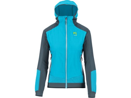 Karpos ALAGNA PLUS EVO skialpinistická bunda, dámska, tyrkysová/bridlicová