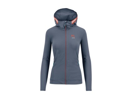 Karpos EASYFRIZZ dámska mikina so zipsom Vintage Indigo/Hot Coral