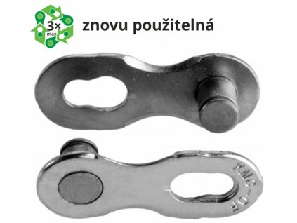 KMC Spájací článok 12NR EPT- Silver, na 12sp. reťaz, 2 ks