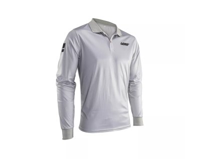 Leatt polo triko Team Long, pánske, steel