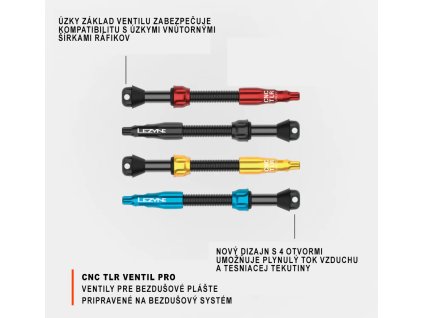 LEZYNE CNC TLR ventilky pre bezdušový systém, 60 mm