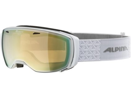 Lyžiarske okuliare Alpina ESTETICA perlovo biele, Q-lite mandarin