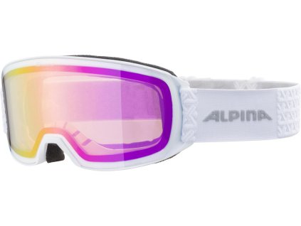 Lyžiarske okuliare Alpina NAKISKA biele Q-LITE pink