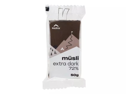 MARVA MÜSLI energetická tyčinka, 50 g, extra dark