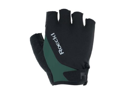 Roeckl cyklistické rukavice Basel 2, čierno-zelené (black/duck green)