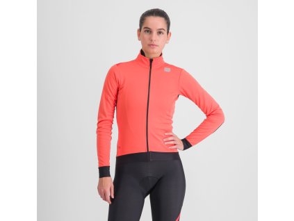 Sportful FIANDRE MEDIUM cyklistická bunda, dámska, červený grepfruit